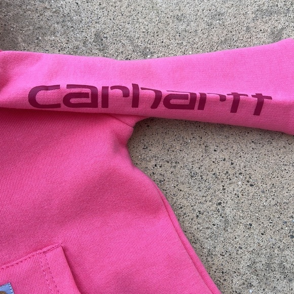 Carhartt Pink Fleece Full Zip Hoodie Coverall NWT 6Months - Picture 3 of 6